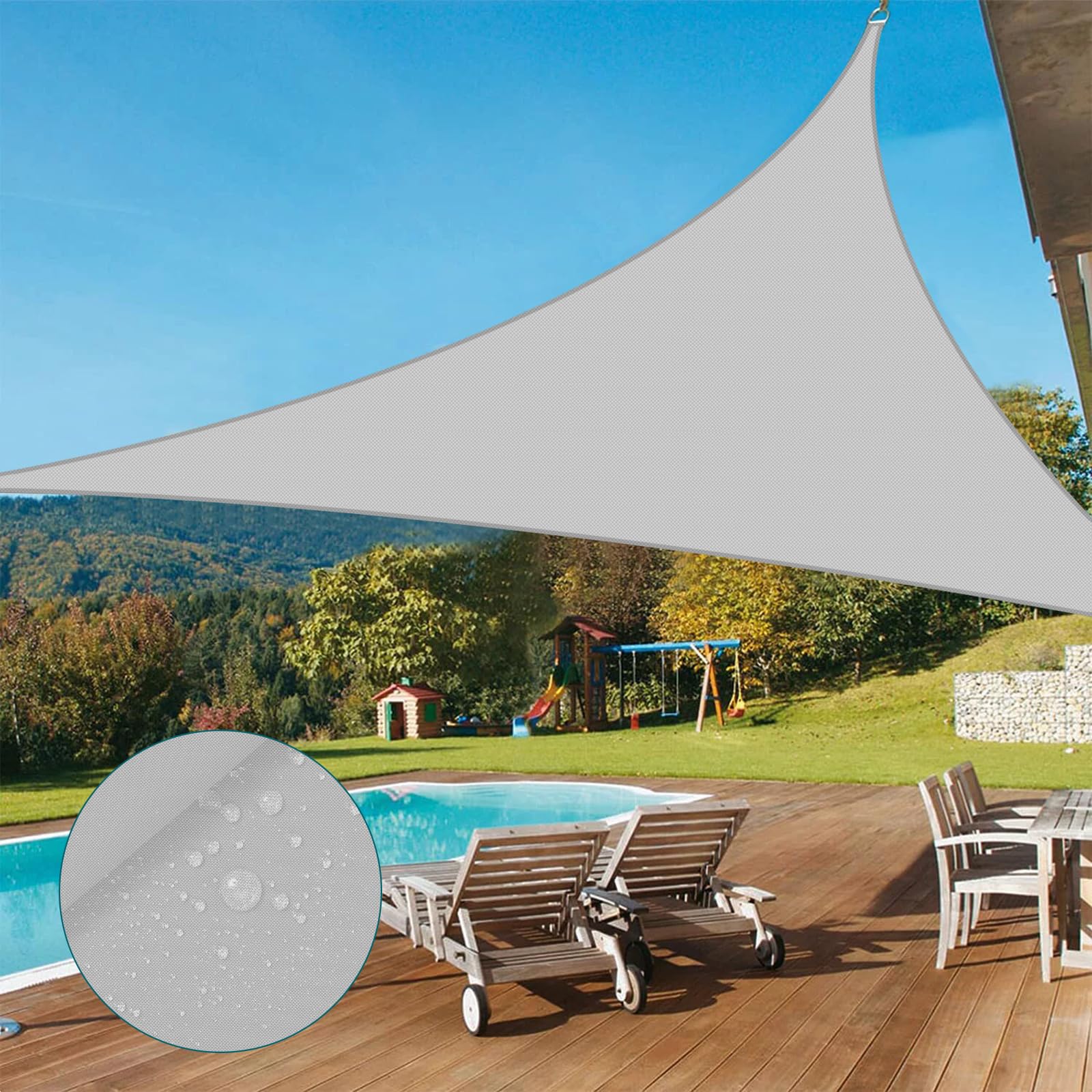 Amazon.com : TANG 7'x7'x10' Waterproof Sun Shade Sail Triangle